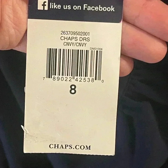 Chaps twist front midi dress navy blue new with tags 8 - Picture 8 of 12